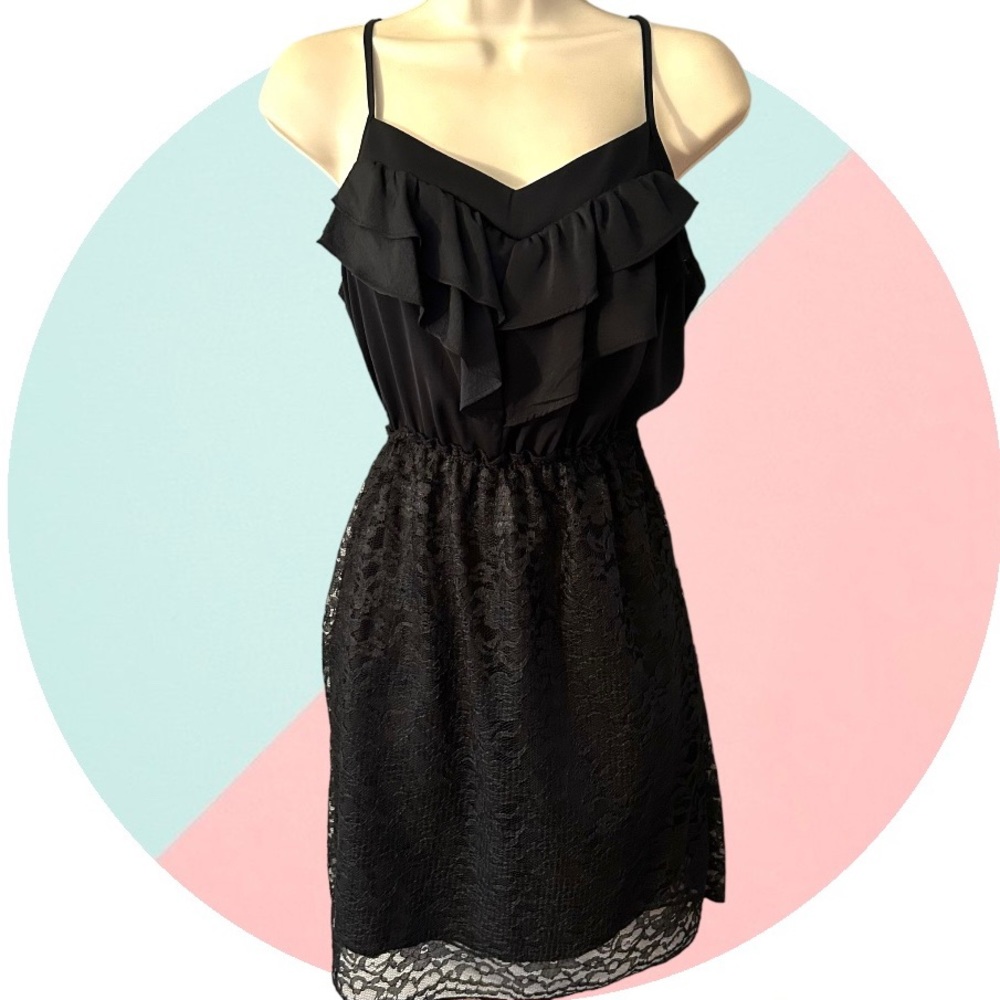 Xhilaration Lace Black Dress Medium